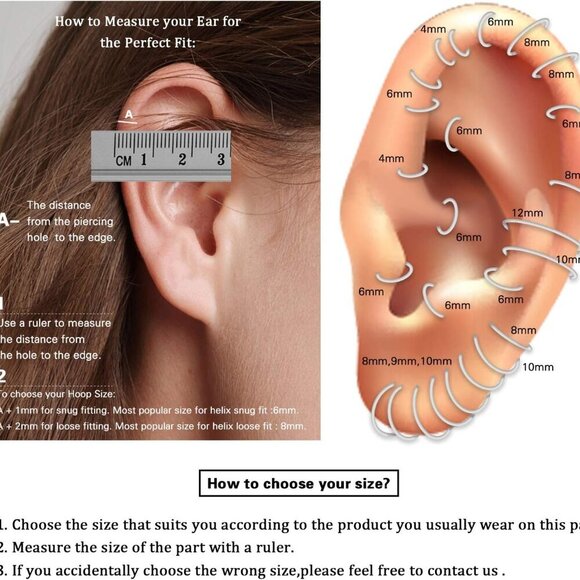 Elegant 16G Silver-Purple Opal Nose Ring Hoop in 316L Surgical Steel - Picture 4 of 4